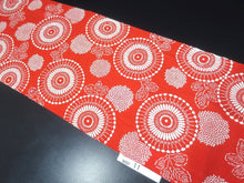 Load image into Gallery viewer, MBFt#11B Cotton Kimono Fabric Vintage(1950-1980) Chrysanthemum Red 55.1x13.0in(140x33cm)
