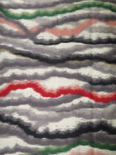 Load image into Gallery viewer, MBFq#5B Silk Kimono Fabric Vintage(1920-1950) Meisen Cream white Gray 57.1x12.6in(145x32cm)
