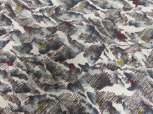 Load image into Gallery viewer, FF2495B Silk Kimono Fabric Vintage(1950-1980) Abstract Art Gray 41.3x11.8in(105x30cm)
