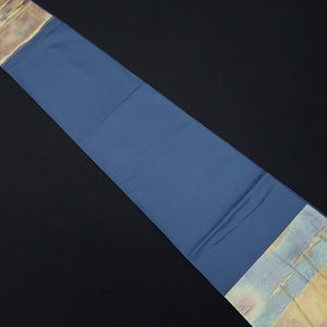 Fukuro Obi Vintage(1950-1980) Gold Brown Kareki Withered tree Landscape Silk BB249V4
