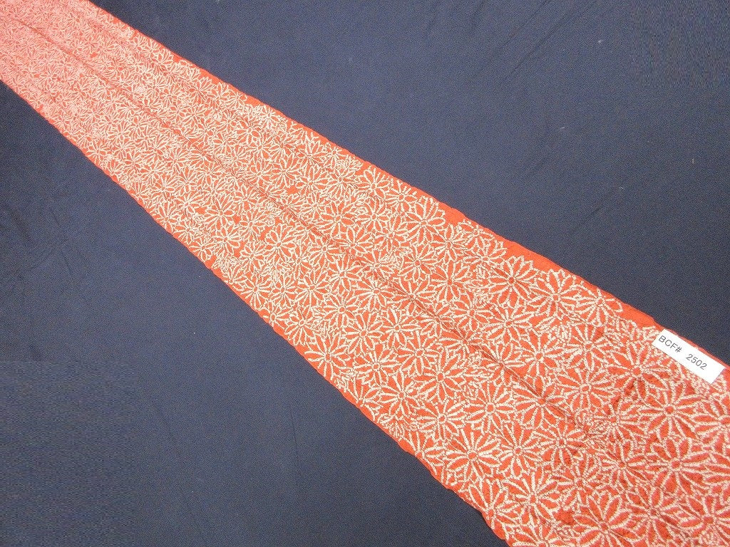 BCF#2502 Silk Kimono Fabric Vintage(1950-1980) Hand-stitched  Shibori    Pale  Red    210cm (82.7in)