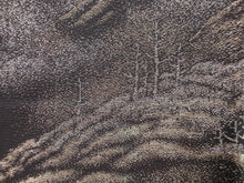 Load image into Gallery viewer, Haori Jacket Vintage(1950-1980) Black Gold Gorgeous Glinting Mountain #119
