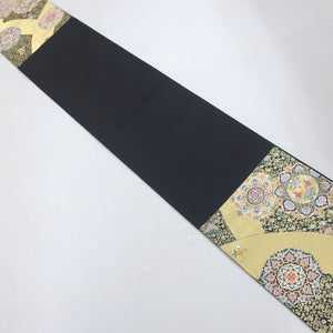 Fukuro Obi Vintage(1950-1980) Black Gold Flower Silk BB171V1