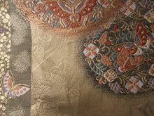 Load image into Gallery viewer, Fukuro Obi Gold Butterfly Silk BB128W8
