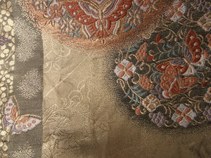 Fukuro Obi Gold Butterfly Silk BB128W8