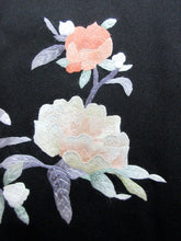 Load image into Gallery viewer, Haori Jacket Vintage(1950-1980) Black Fully Embroidered Flower Silk #7949M3
