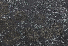 Load image into Gallery viewer, Haori Jacket Vintage(1950-1980) Black Silver Flower Silk #8590G3
