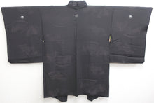 Load image into Gallery viewer, Haori Jacket Vintage(1950-1980) Black Heian Princess Silk #8683J1
