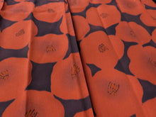 Load image into Gallery viewer, KK735A6 Silk Kimono Fabric Vintage(1950-1980) Red Black 70.9x13.0in(180x33cm)
