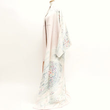 Load image into Gallery viewer, Kimono Pale Pink Flower Tall Silk #9316F2
