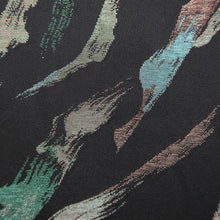 Load image into Gallery viewer, Haori Jacket Vintage(1950-1980) Black Gold Green Abstract art Silk #9530H2
