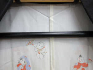 Haori Jacket Vintage(1950-1980) Black Gold Salix gracilistyla Nekoyanagi Silk #7822L1