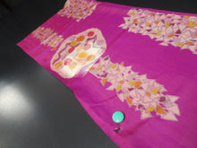 Load image into Gallery viewer, MKF#196 Silk Kimono Fabric Vintage(1920-1950) Meisen Branch Purple 57.1x12.6in(145x32cm)
