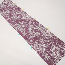 Load image into Gallery viewer, KK1133B3 Silk Kimono Fabric Flower Purple 63.0x13.0in(160x33cm)
