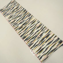 Load image into Gallery viewer, KK1363B7 Silk Kimono Fabric Vintage(1920-1950) Meisen Abstract art White Black Pink 43.3x12.6in(110x32cm)
