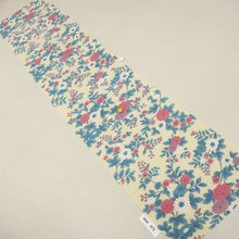 Load image into Gallery viewer, KK973A9 Silk Kimono Fabric Vintage(1950-1980) Chrysanthemum Cream white 59.8x12.6in(152x32cm)
