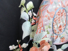 Load image into Gallery viewer, Haori Jacket Vintage(1950-1980) Black Fully Embroidered Flower Silk #7949M3
