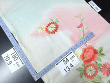 Load image into Gallery viewer, ACH#804 Silk Kimono Fabric Vintage Furisode Embroidery 70.9x13.4in(180x34cm)
