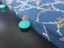 Load image into Gallery viewer, MKF#211 Silk Kimono Fabric Vintage(1950-1980) Branch Blue 50.4x12.6in(128x32cm)
