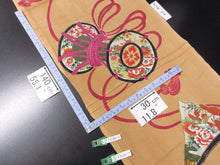 Load image into Gallery viewer, ACH#674 Silk Kimono Fabric Vintage 1930s Rinzu Tsuzumi 55.1x11.8in(140x30cm)
