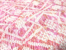Load image into Gallery viewer, MBFq#65B Silk Kimono Fabric Vintage(1950-1980) Shibori Pink 41.3x12.2in(105x31cm)
