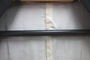 Haori Jacket Vintage(1950-1980) Black Silver Gold Branch Silk #8363C5
