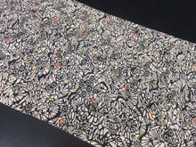 Load image into Gallery viewer, FF2525B Silk Kimono Fabric Vintage(1950-1980) Flower Black 55.1x11.8in(140x30cm)
