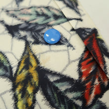 Load image into Gallery viewer, KK1266B5 Silk Kimono Fabric Vintage(1920-1950) Meisen Leaves Cream white 52.4x12.6in(133x32cm)
