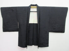 Load image into Gallery viewer, Haori Jacket Vintage(1950-1980) Black Flower Maple Leaf Silk #7950M4
