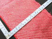 Load image into Gallery viewer, BCF#2456 Silk Kimono Fabric Vintage(1950-1980) Hand-stitched Shibori     Red    210cm (82.7in)
