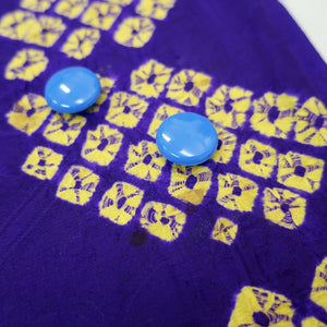 KK1168B4 Silk Kimono Fabric Vintage(1920-1950) Shibori Purple Yellow 59.1x12.2in(150x31cm)