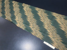 Load image into Gallery viewer, MBFt#12C Silk Kimono Fabric Vintage(1920-1950) Meisen Dark Green 57.1x13.0in(145x33cm)
