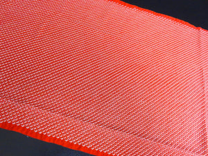 FF2654B Silk Kimono Fabric Vintage(1950-1980) Shibori Red 50.8x12.6in(129x32cm)