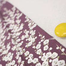 Load image into Gallery viewer, KK1133B3 Silk Kimono Fabric Flower Purple 63.0x13.0in(160x33cm)
