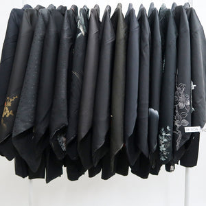 Bundle 15pcs Silk Black Haori Jacket Wholesale Bulk Free Shipping #404