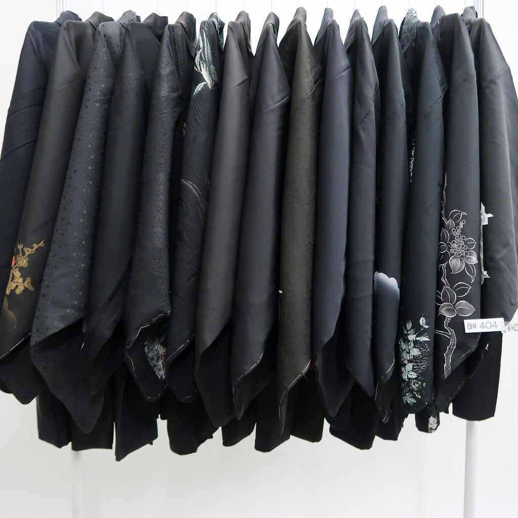 Bundle 15pcs Silk Black Haori Jacket Wholesale Bulk Free Shipping #404