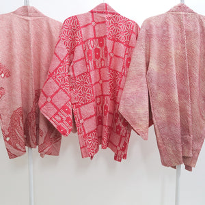 Bundle 12pcs Silk Vintage Full Shibori Haori Wholesale Bulk Free Shipping #336