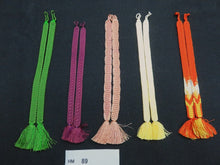 Load image into Gallery viewer, HM#89 Silk Haori Himo Flat Braid 5pcs Bundle Pack

