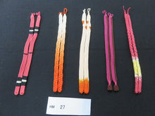 Load image into Gallery viewer, HM#27 Silk Haori Himo Flat Braid 5pcs Bundle Pack
