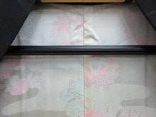 Load image into Gallery viewer, Haori Jacket Vintage(1950-1980) Black Flower Maple Leaf Silk #7950M4
