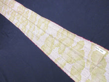 Load image into Gallery viewer, BCF#2503 Silk Kimono Fabric Vintage(1950-1980) Hand-stitched  Shibori    Mustard  Yellow  Purple   200cm (78.7in)
