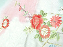 Load image into Gallery viewer, ACH#804 Silk Kimono Fabric Vintage Furisode Embroidery 70.9x13.4in(180x34cm)
