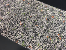 Load image into Gallery viewer, FF2525A Silk Kimono Fabric Vintage(1950-1980) Flower Black 55.1x11.8in(140x30cm)

