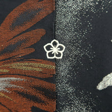 Load image into Gallery viewer, Haori Jacket Vintage(1950-1980) Black Silver Gold Chrysanthemum Silk #9448G3
