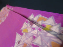 Load image into Gallery viewer, MKF#196 Silk Kimono Fabric Vintage(1920-1950) Meisen Branch Purple 57.1x12.6in(145x32cm)
