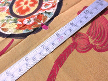 Load image into Gallery viewer, ACH#674 Silk Kimono Fabric Vintage 1930s Rinzu Tsuzumi 55.1x11.8in(140x30cm)
