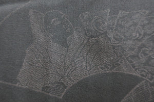 Haori Jacket Vintage(1950-1980) Black Heian Princess Silk #8683J1
