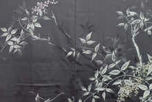 Load image into Gallery viewer, Haori Jacket Vintage(1950-1980) Black Silver Gold Branch Silk #8363C5
