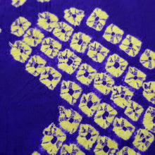 Load image into Gallery viewer, KK1168B4 Silk Kimono Fabric Vintage(1920-1950) Shibori Purple Yellow 59.1x12.2in(150x31cm)
