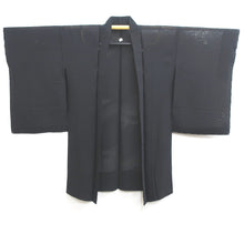 Load image into Gallery viewer, Haori Jacket Vintage(1950-1980) Black See-Through Curling Wave Long Silk #9049D1
